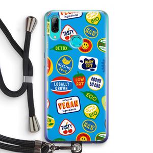 CaseCompany Fruitsticker: Huawei P Smart (2019) Transparant Hoesje met koord