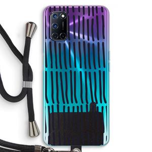 CaseCompany Moroccan stripes: Oppo A92 Transparant Hoesje met koord