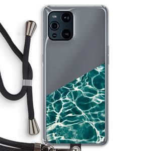 CaseCompany Weerkaatsing water: Oppo Find X3 Transparant Hoesje met koord