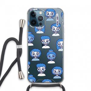 CaseCompany Gezichtjes: iPhone 13 Pro Max Transparant Hoesje met koord