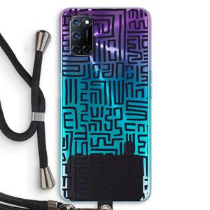 CaseCompany Moroccan Print: Oppo A92 Transparant Hoesje met koord