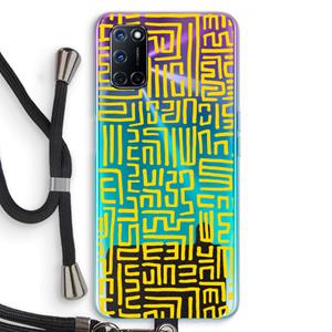 CaseCompany Majorelle Blue Print: Oppo A92 Transparant Hoesje met koord