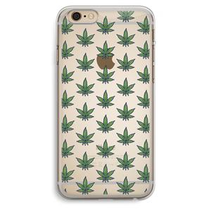 CaseCompany Weed: iPhone 6 Plus / 6S Plus Transparant Hoesje