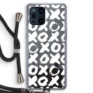 CaseCompany XOXO: Oppo Find X3 Transparant Hoesje met koord