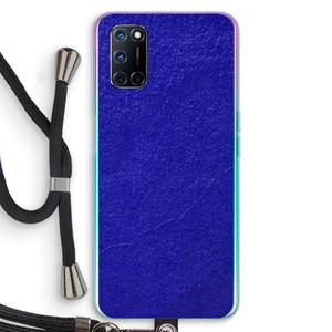 CaseCompany Majorelle Blue: Oppo A92 Transparant Hoesje met koord
