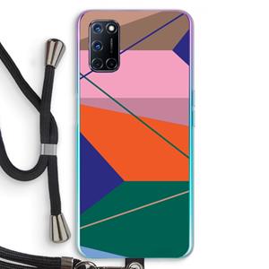 CaseCompany Gestalte 1: Oppo A92 Transparant Hoesje met koord