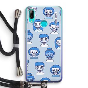 CaseCompany Gezichtjes: Huawei P Smart (2019) Transparant Hoesje met koord