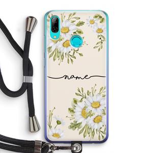 CaseCompany Daisies: Huawei P Smart (2019) Transparant Hoesje met koord