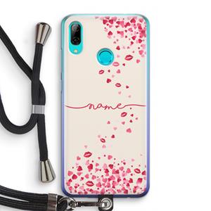 CaseCompany Hartjes en kusjes: Huawei P Smart (2019) Transparant Hoesje met koord