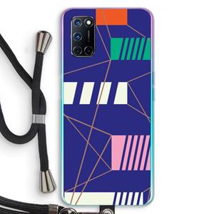 CaseCompany Gestalte 5: Oppo A92 Transparant Hoesje met koord