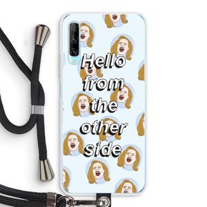 CaseCompany Hello: Huawei P Smart Pro Transparant Hoesje met koord