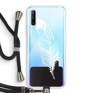 CaseCompany Pluim: Huawei P Smart Pro Transparant Hoesje met koord