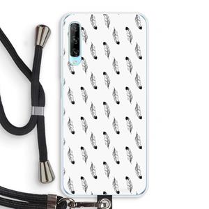 CaseCompany Pluimen: Huawei P Smart Pro Transparant Hoesje met koord