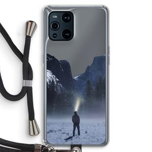 CaseCompany Wanderlust: Oppo Find X3 Transparant Hoesje met koord