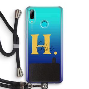 CaseCompany Amber Script: Huawei P Smart (2019) Transparant Hoesje met koord