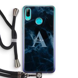 CaseCompany Midnight Marble: Huawei P Smart (2019) Transparant Hoesje met koord