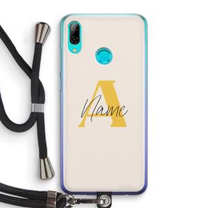 CaseCompany Amber Script: Huawei P Smart (2019) Transparant Hoesje met koord