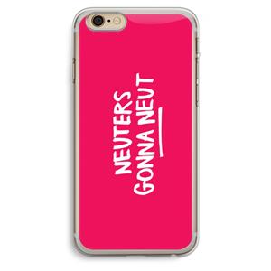 CaseCompany Neuters (roze): iPhone 6 Plus / 6S Plus Transparant Hoesje