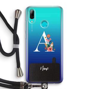 CaseCompany Pink Bouquet: Huawei P Smart (2019) Transparant Hoesje met koord