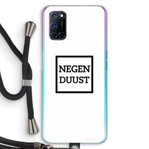 CaseCompany Negenduust vierkant: Oppo A92 Transparant Hoesje met koord
