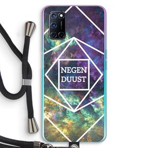 CaseCompany Negenduust ruimte: Oppo A92 Transparant Hoesje met koord