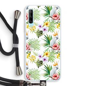 CaseCompany Gele kuif: Huawei P Smart Pro Transparant Hoesje met koord