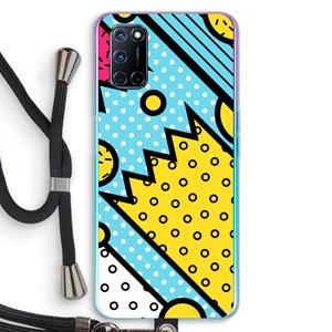 CaseCompany Pop Art #1: Oppo A92 Transparant Hoesje met koord