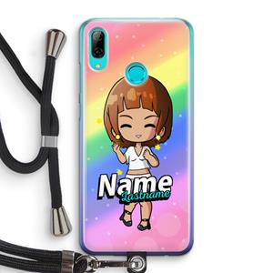 CaseCompany Chibi Maker vrouw: Huawei P Smart (2019) Transparant Hoesje met koord