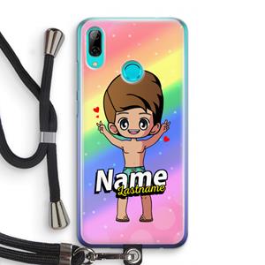 CaseCompany Chibi Maker man: Huawei P Smart (2019) Transparant Hoesje met koord
