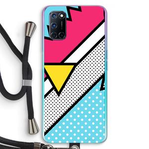 CaseCompany Pop Art #3: Oppo A92 Transparant Hoesje met koord