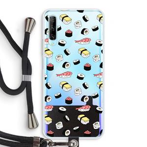 CaseCompany Sushi time: Huawei P Smart Pro Transparant Hoesje met koord