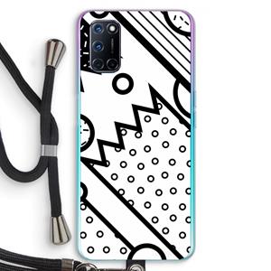 CaseCompany Pop Art #4: Oppo A92 Transparant Hoesje met koord