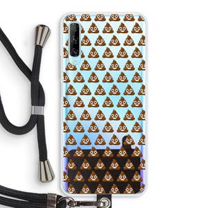 CaseCompany Poop emoji: Huawei P Smart Pro Transparant Hoesje met koord
