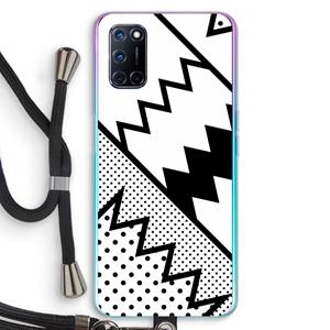 CaseCompany Pop Art #5: Oppo A92 Transparant Hoesje met koord