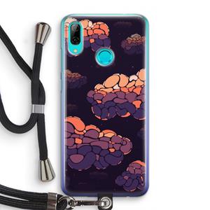 CaseCompany Patroon Wolken: Huawei P Smart (2019) Transparant Hoesje met koord