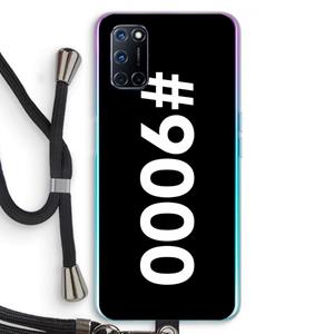 CaseCompany 9000: Oppo A92 Transparant Hoesje met koord