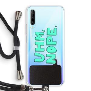 CaseCompany UHM, NOPE.: Huawei P Smart Pro Transparant Hoesje met koord