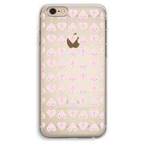 CaseCompany Ass 'n Titties: iPhone 6 Plus / 6S Plus Transparant Hoesje