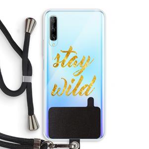 CaseCompany Stay wild: Huawei P Smart Pro Transparant Hoesje met koord