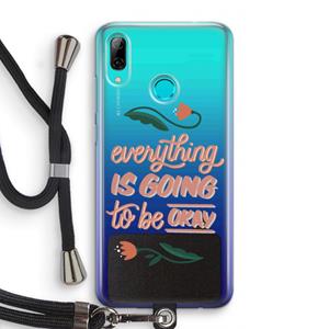 CaseCompany Optimistic flower girl: Huawei P Smart (2019) Transparant Hoesje met koord