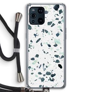 CaseCompany Terrazzo N°2: Oppo Find X3 Transparant Hoesje met koord