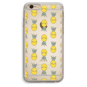 CaseCompany Ananas: iPhone 6 Plus / 6S Plus Transparant Hoesje