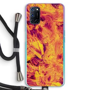 CaseCompany Eternal Fire: Oppo A92 Transparant Hoesje met koord