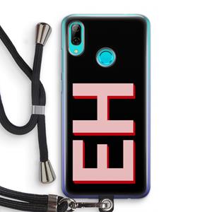 CaseCompany Monogram: Huawei P Smart (2019) Transparant Hoesje met koord