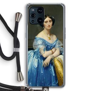 CaseCompany Eleonore: Oppo Find X3 Transparant Hoesje met koord