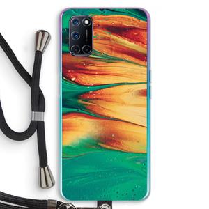 CaseCompany Green Inferno: Oppo A92 Transparant Hoesje met koord