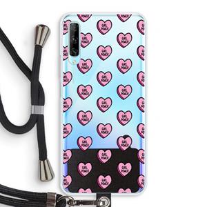 CaseCompany GIRL POWER: Huawei P Smart Pro Transparant Hoesje met koord