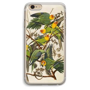 CaseCompany Carolinaparkiet: iPhone 6 Plus / 6S Plus Transparant Hoesje