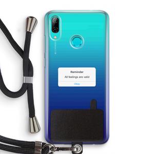 CaseCompany Reminder: Huawei P Smart (2019) Transparant Hoesje met koord