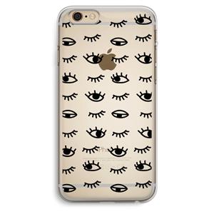 CaseCompany Eye pattern #2: iPhone 6 Plus / 6S Plus Transparant Hoesje
